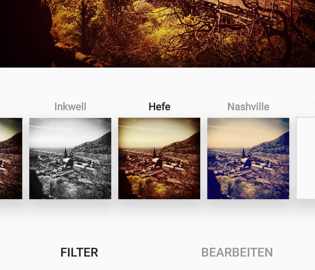 Filter bei Instagram