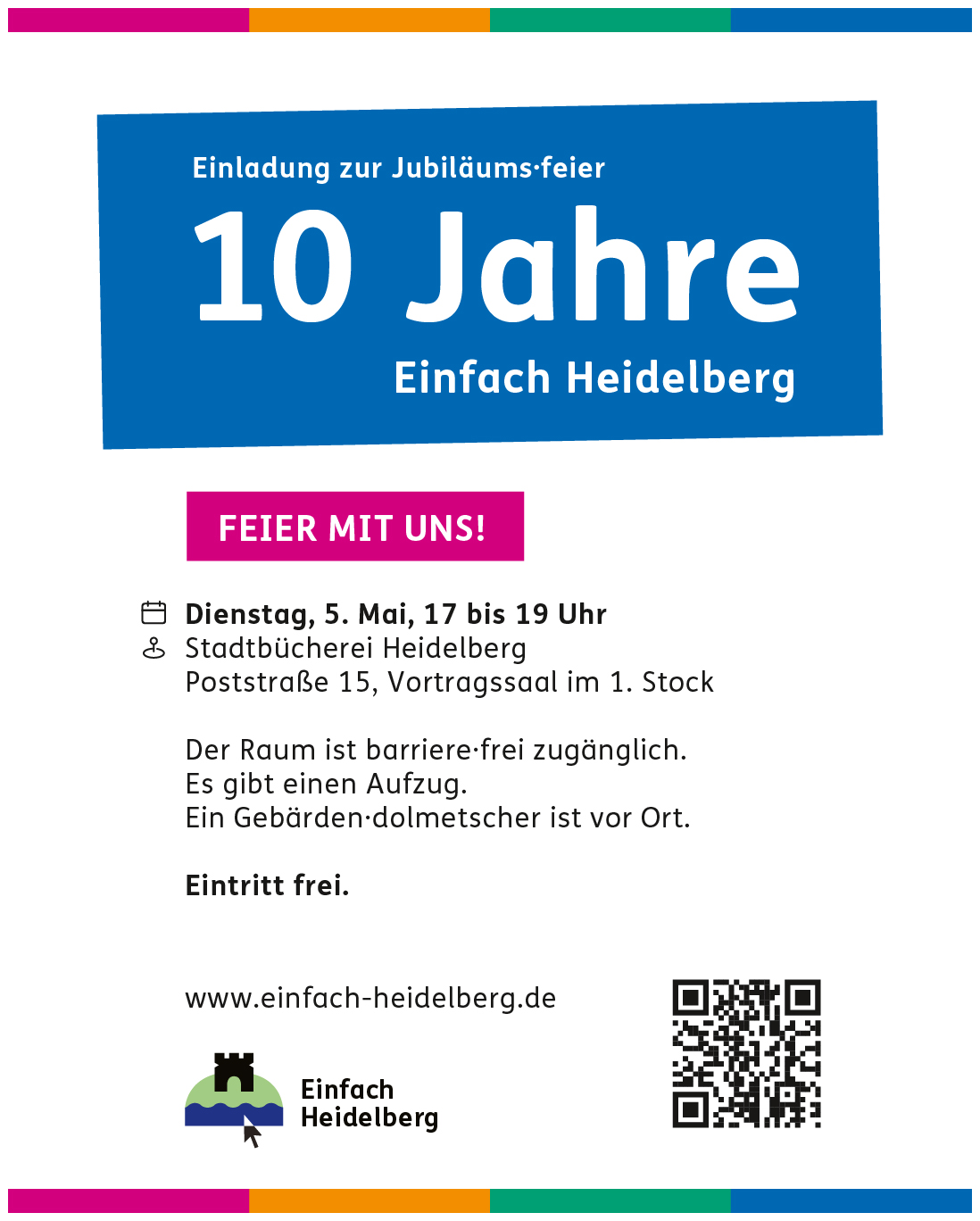 Foto mit Infos zuer Feier